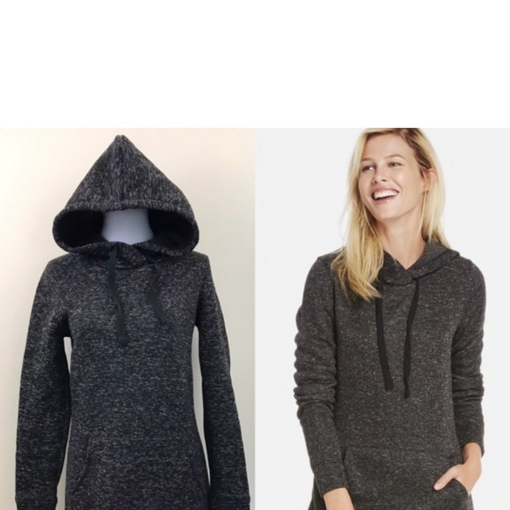 Fabletics Gray Yukon Hooded Sweater Dress Sz M